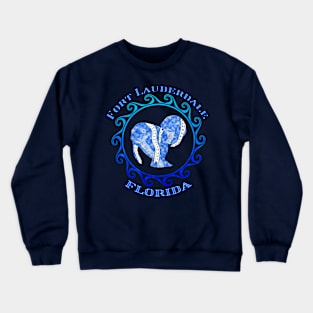 Fort Lauderdale Florida Vacation Tribal Manatees Crewneck Sweatshirt